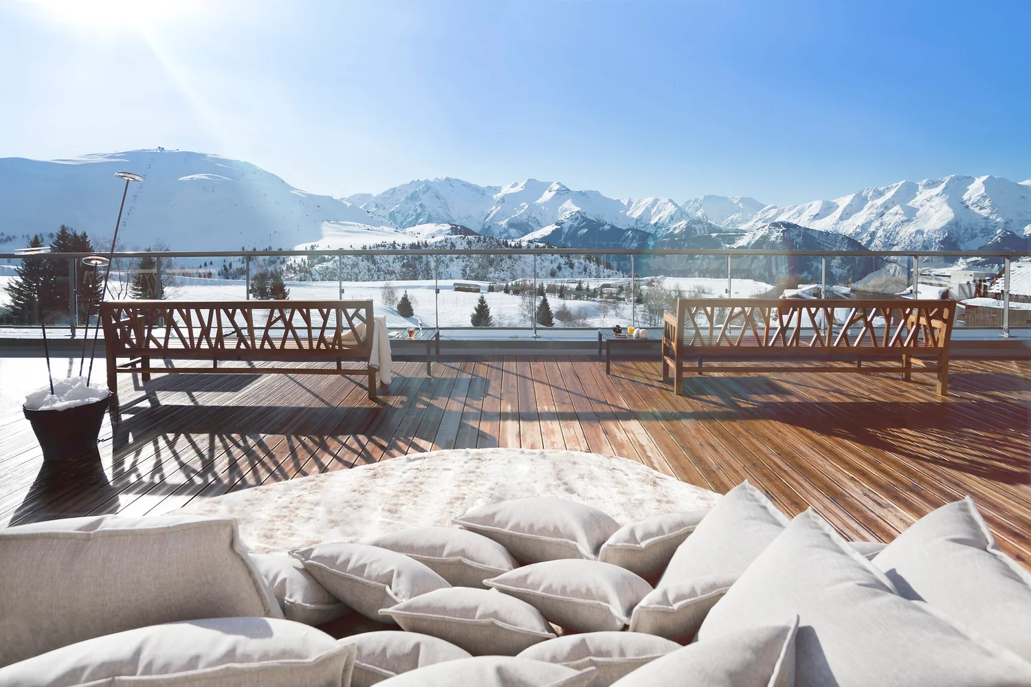 Панорамная терраса Club Med Alpe d’Huez