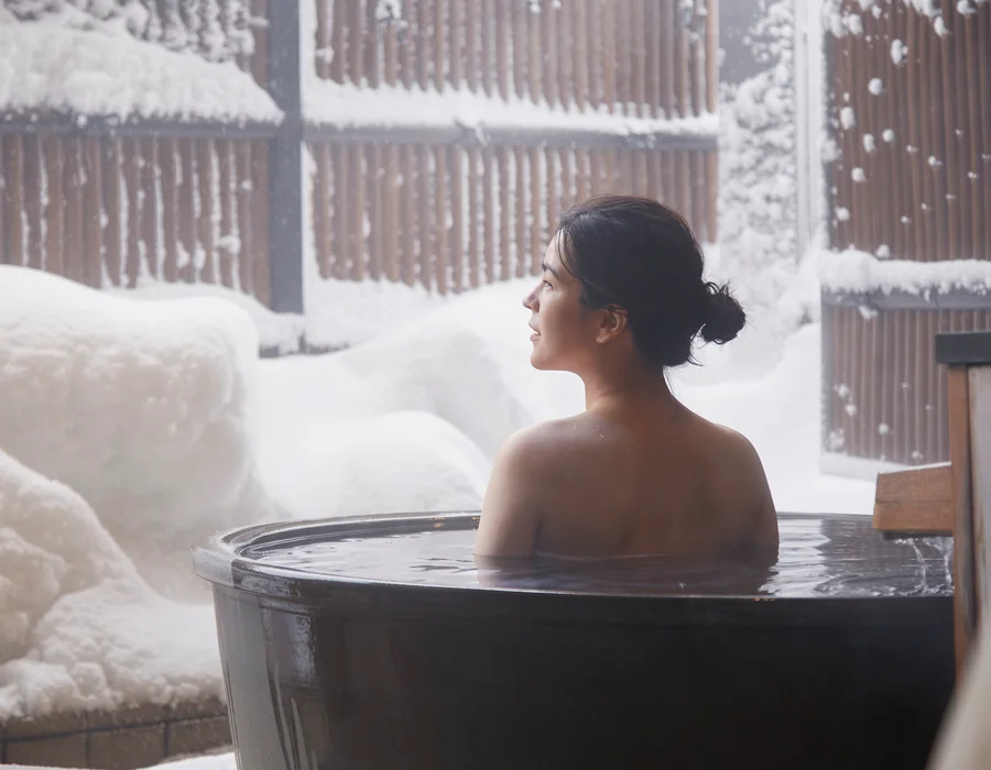 Офуро под снегом в Club Med Kiroro Peak