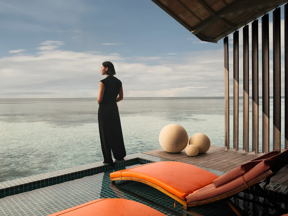 Интерьер пляжной виллы The Finolhu Villas