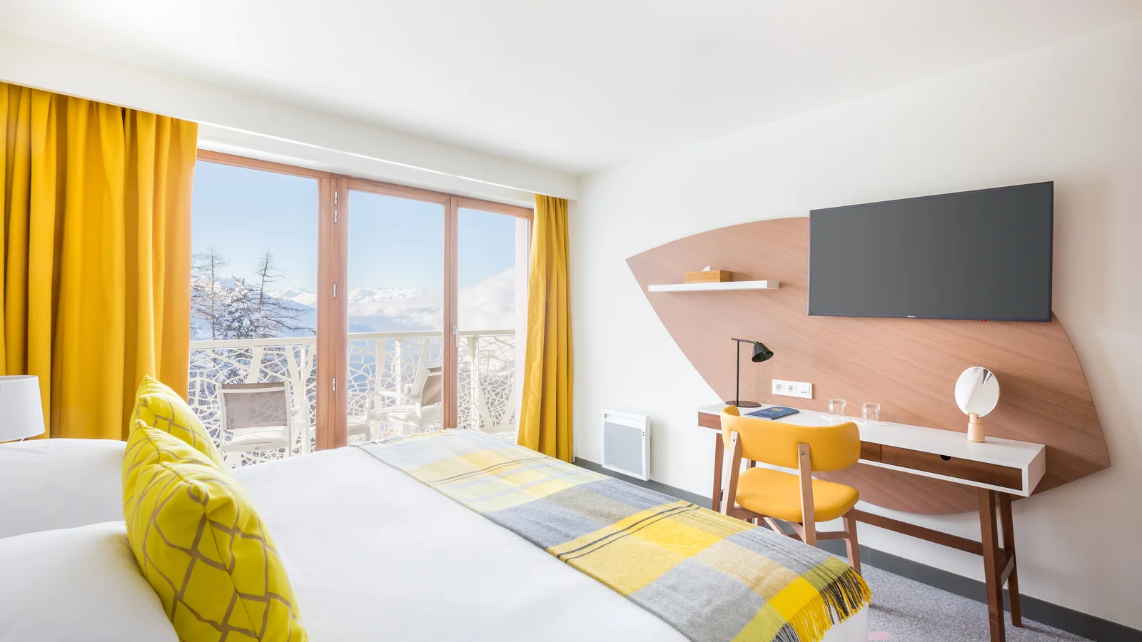 Quarto contemporâneo no Club Med Les Arcs Panorama