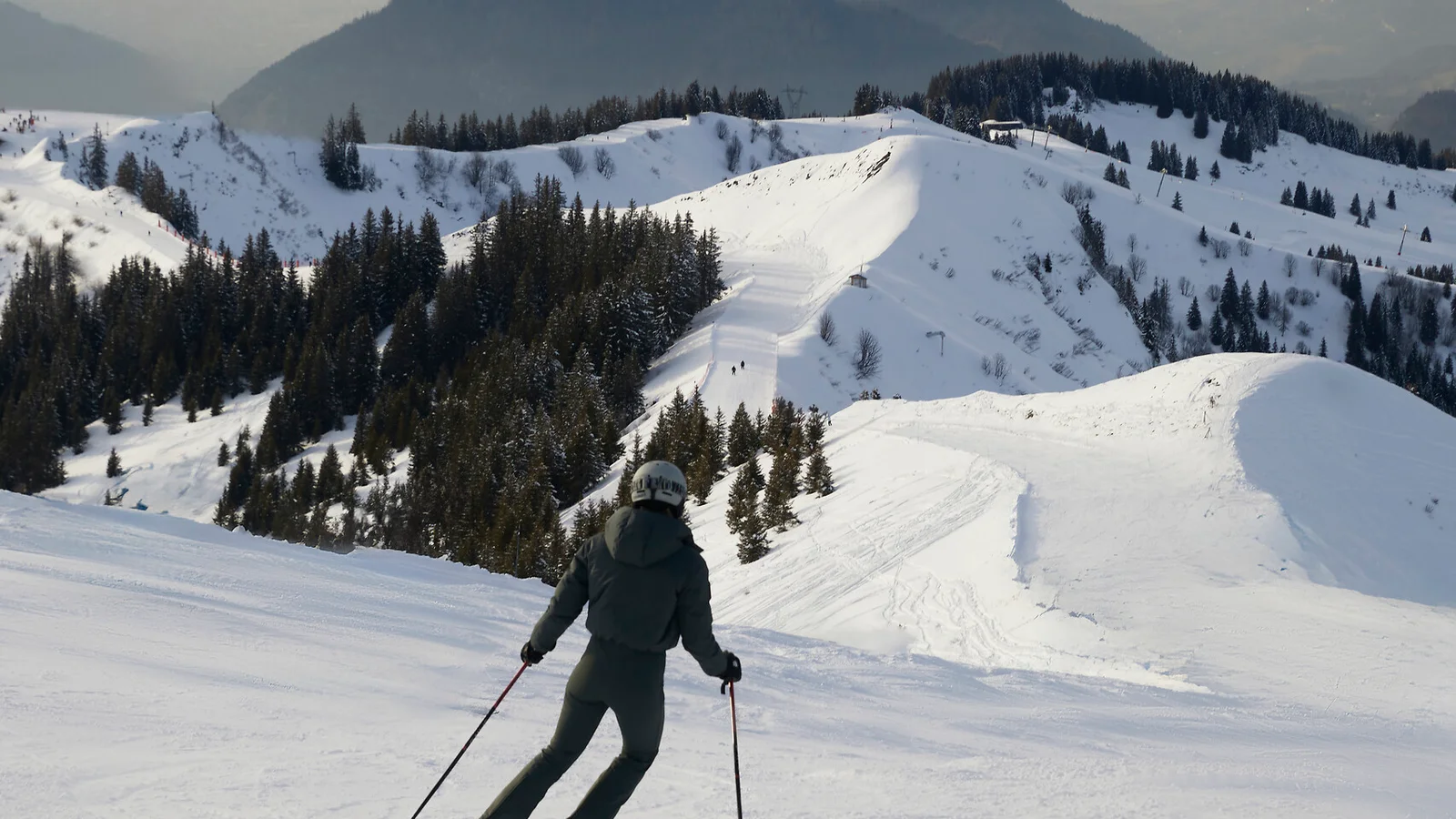 Pistas nevadas do Grand Massif