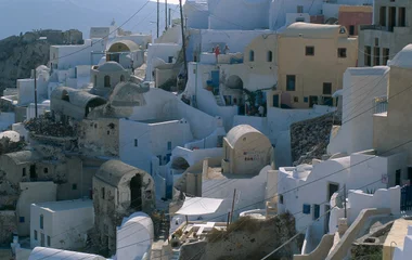 Região de casas na Grécia.