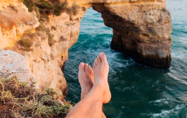 Praia em Algarve.
