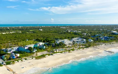 view of beach and resort
