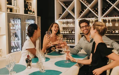 friends dining and drinking all inclusive