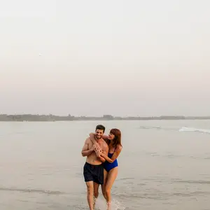 Casal na praia