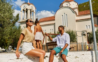 Famille à Gregolimano en Grèce