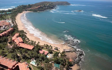 Vista do mar da região nos arredores do resort.