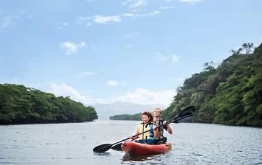 Casal no caiaque