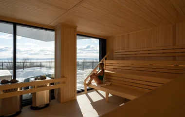 Sauna en el resort.