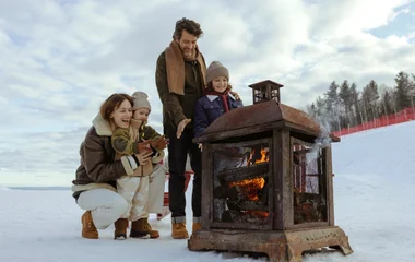 Vista do resort Club Med no inverno.