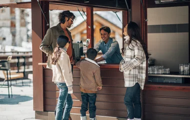 Famille au ski à Val d'Isère
