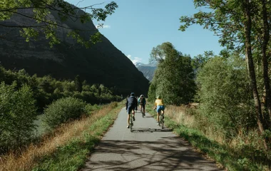 Vista da montanha no verão