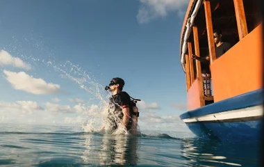 Persona en buceo.