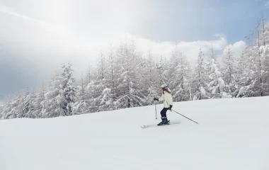 Hóspede esquiando em La Rosière