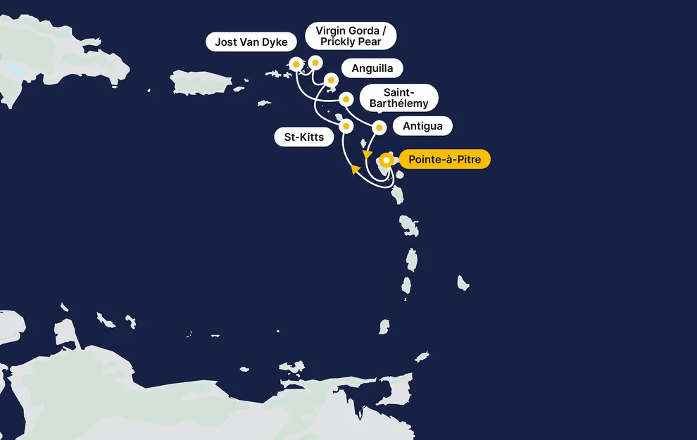 St-Barth et les îles Vierges