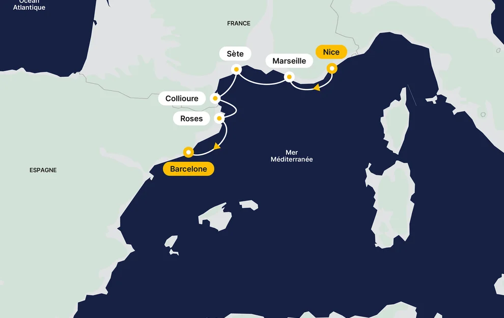 Mini crucero de Niza a Barcelona