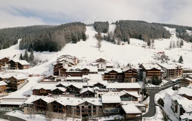 Resort en los Alpes.