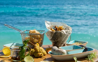 Snacks elaborados en el restaurante del resort.