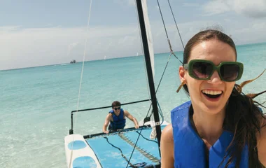 Persona en Columbus Isle