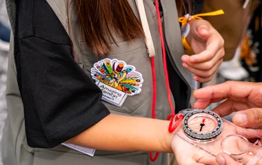child, national geographic apparel, forest orienteering