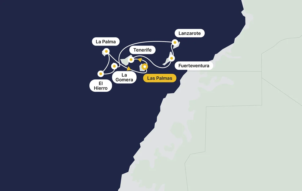 Las Canarias de isla a isla