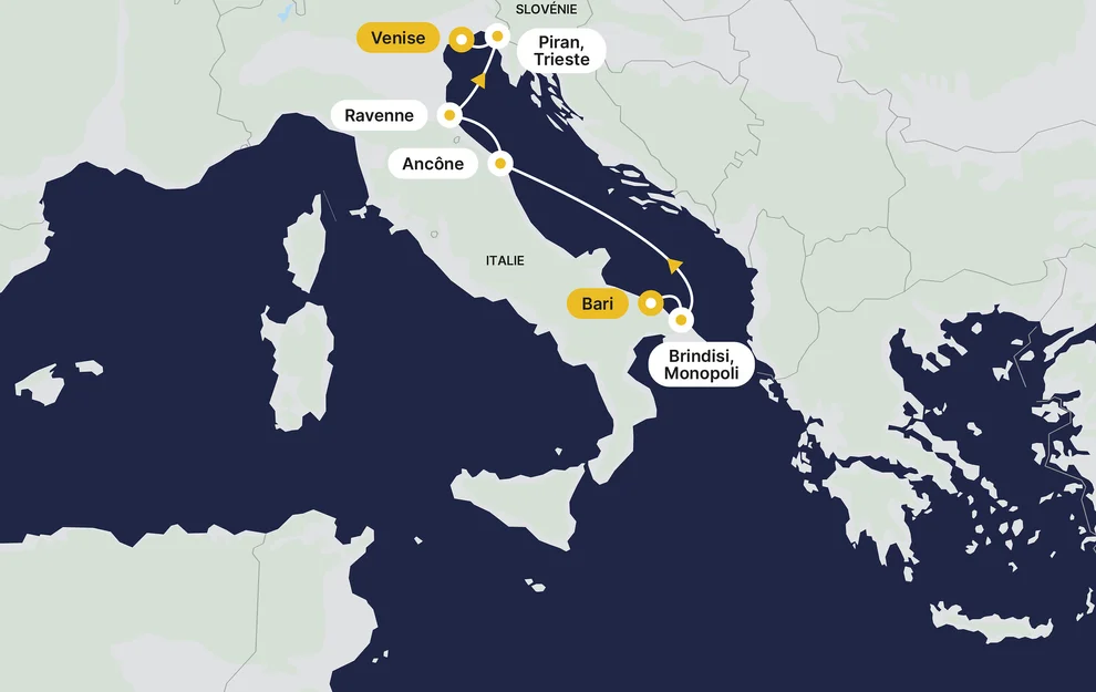 La costa adriática de Italia