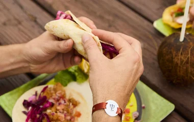 Plato del resort.