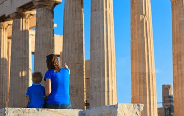 visite famille site archéologique en grèce