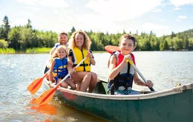kayak en famille