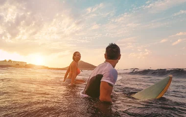 Surfing during the spring-summer season