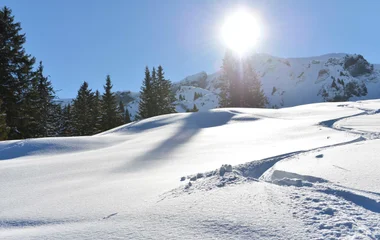 Nieve en los Alpes franceses.