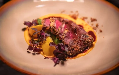 plato gourmet en la montaña