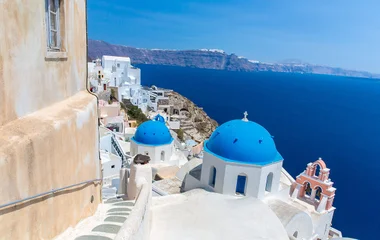 Paisaje con vistas al mar en Grecia.