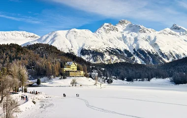 Estação de esqui na Suíça.
