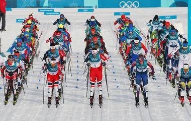 Prova de esqui cross country.