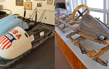 Dois modelos antigos do trenó.