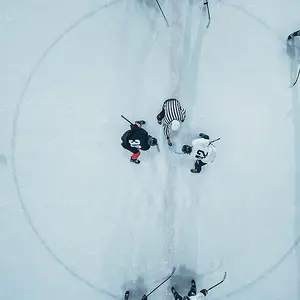 Juego de hockey sobre hielo.