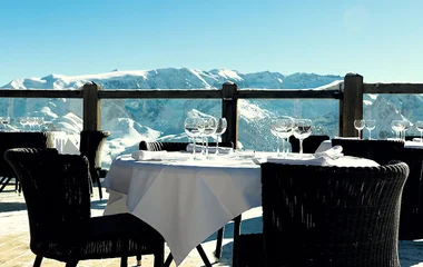Restaurante em Courchevel.