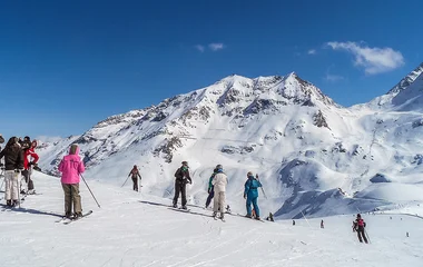 Estação de esqui em Les Arcs.