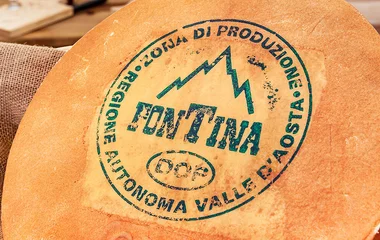Queijo fontina.