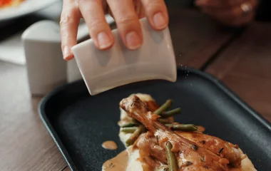 Prato de um menu a la carte.