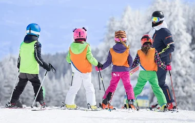 Aula de esqui no Club Med.