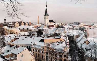 Cidade de Tallinn na Estônia.