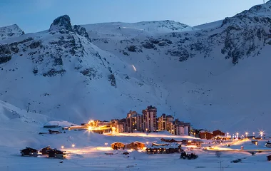 Estação Tignes no final da tarde.