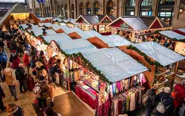 Mercado de natal na Suíça.