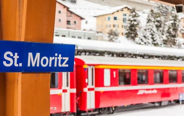 Vista de montanha de neve