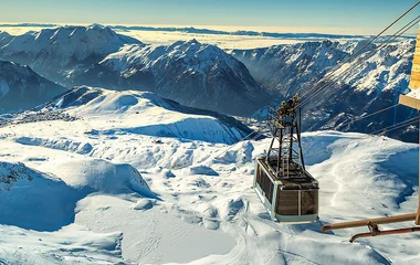 Teleférico em Alpe d’Huez.