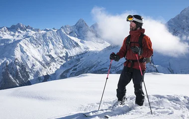 Esquiador em Charmonix