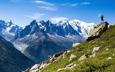 Vista do pico do Mont Blanc